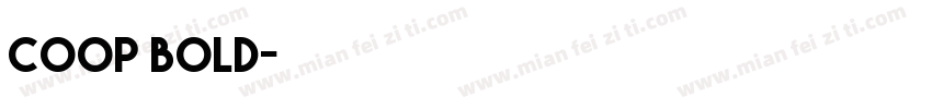 coop bold字体转换